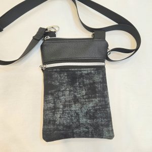 Green and Black Acid Wash Cellphone Crossbody